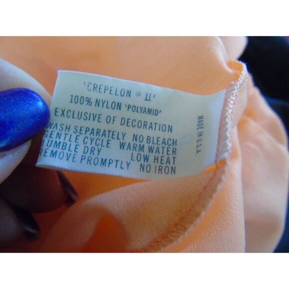 1960's Vassarette Orange Nylon Slip Size A Sm Metric Size 90 Munsingwear Inc. - Picture 6 of 6